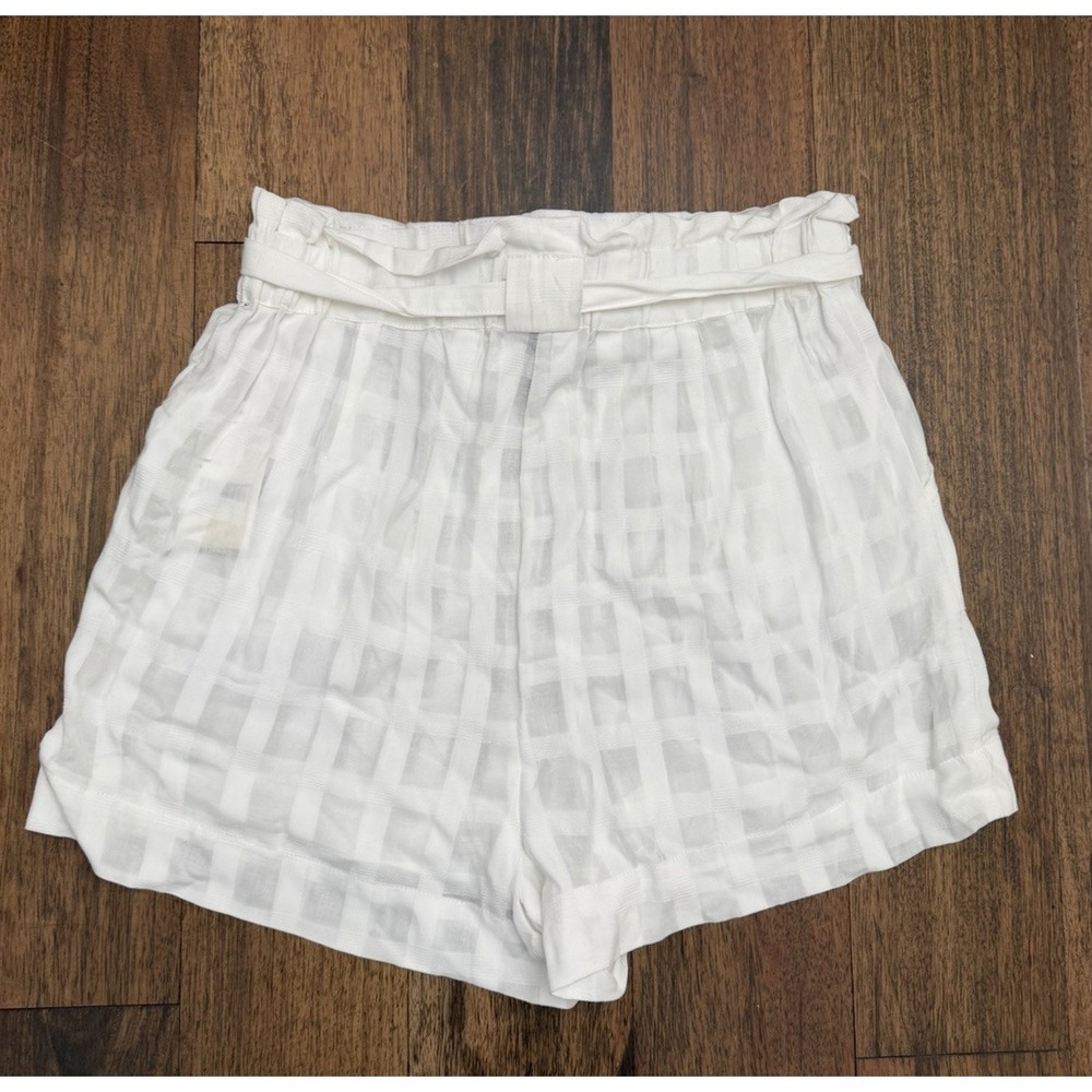 NWT Polo Ralph Lauren Womens White Plaid Shorts with Waist Belt Sz XS - Picture 6 of 6